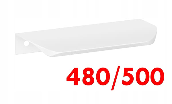 Møbelgreb hvid ALU 50 cm let og holdbart til skabe UA02