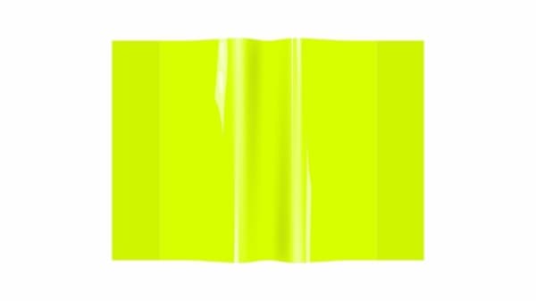 A5 PVC neon gul notesbogsomslag (10 stk.)