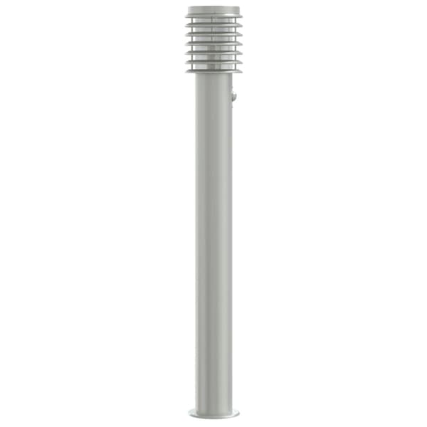vidaXL Puutarhatolppavalot sensorilla, 3 kpl, hopea, 110 cm