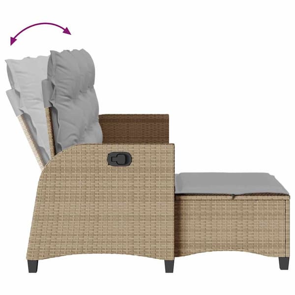 vidaXL L-formad trädgårdsbäddsoffa med kuddar