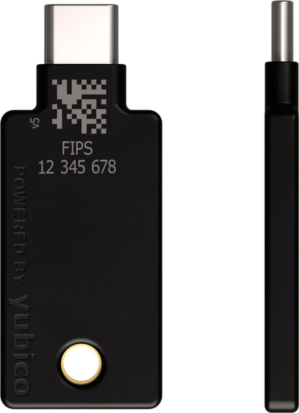 Yubico YubiKey 5C USB-C NFC FIPS Sort sikkerhedsnøgle
