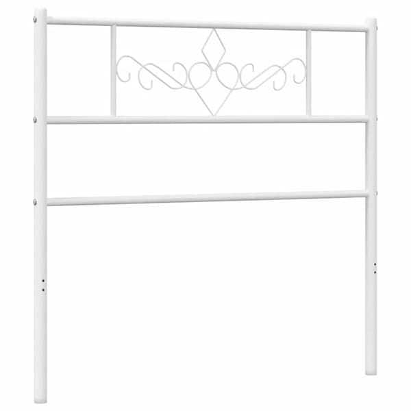 vidaXL metalsengegavl hvid 75 cm