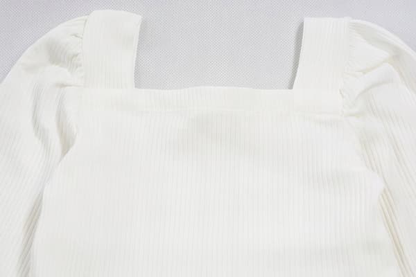 BREEZE formell långärmad galablus krämfärgad rand strl 134 H209G