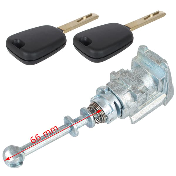 Citroen C4 04-10 vasemman etuoven lukkopesä + 2 avainta