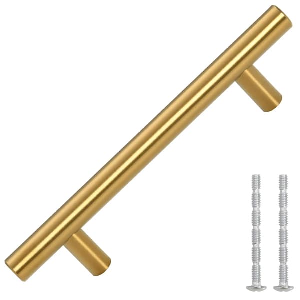 vidaXL skabsgreb, 10 stk., guld, 96 mm, rustfrit stål