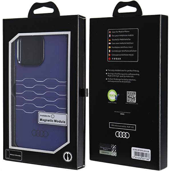 Audi IML MagSafe-etui til iPhone 15 Pro Max, marineblå