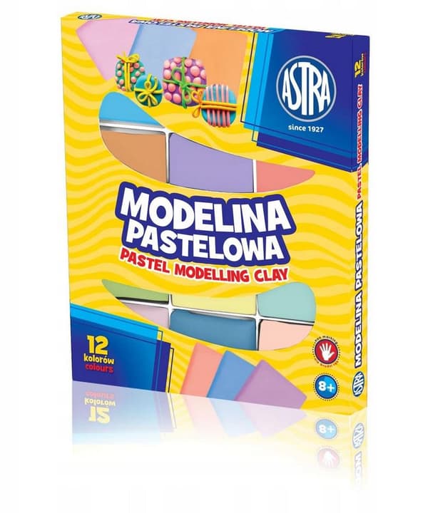 Pastellmodelllera 12 färger ASTRA