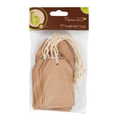 Papermania kraft presentetiketter 20 st