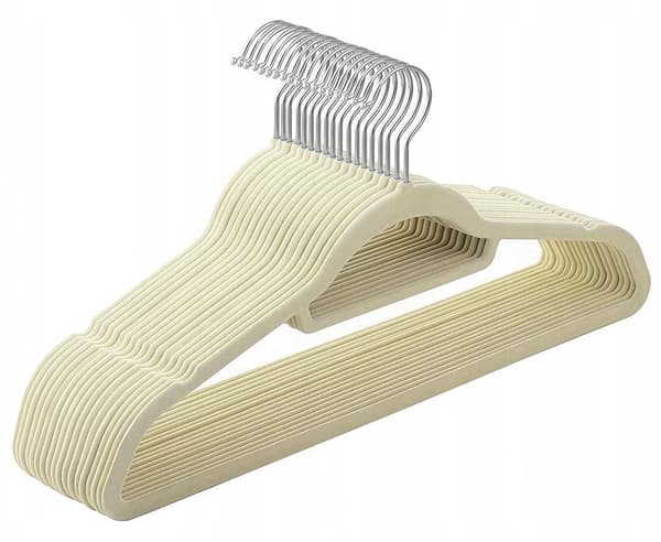 Maxi sammetsgalge, set om 20 - beige