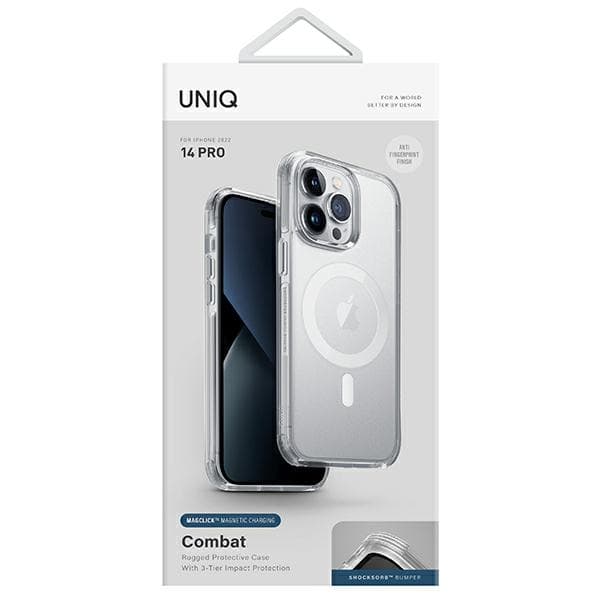 UNIQ Combat MagSafe-etui til iPhone 14 Pro, klart
