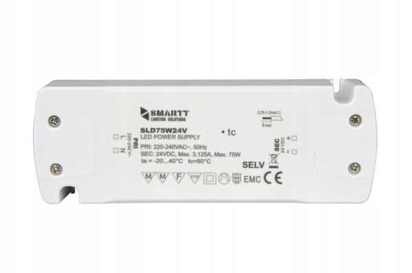 Møbelstrømforsyning til LED-strimler 75W 24V DC universal konstant spænding