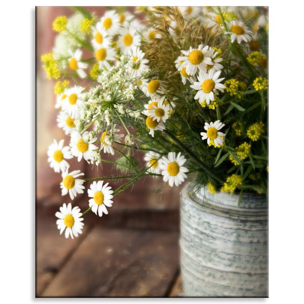 Lærredstryk Botanik Blomsterbuket 80x100 cm