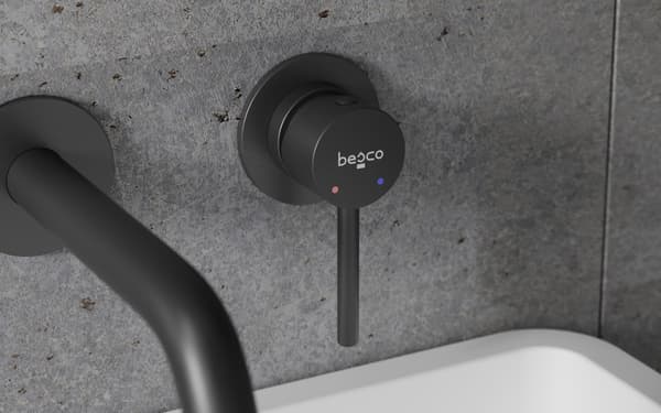 VEO sort håndvaskarmatur til indbygning Besco