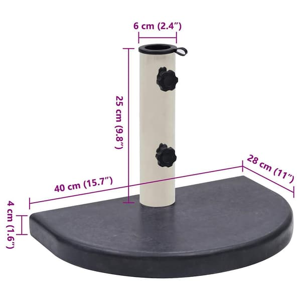 vidaXL paraplystativ sort 40x28x4 cm granit