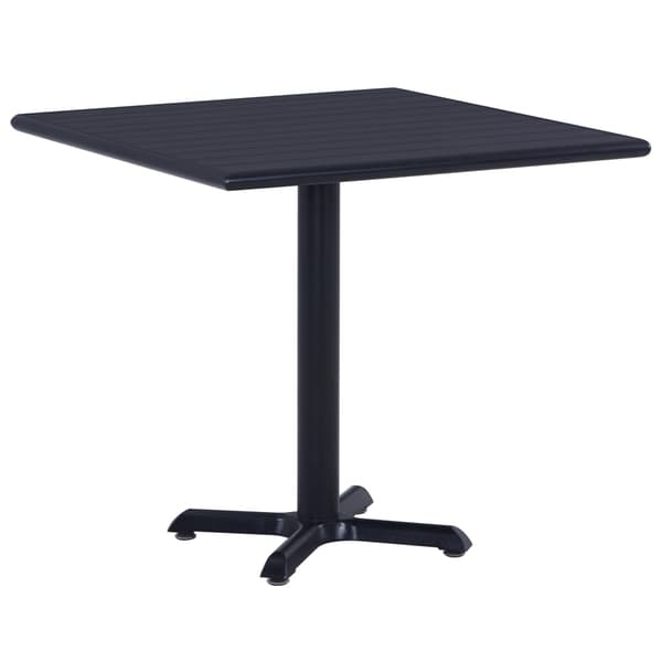 vidaXL havebord, sort, 80x80x75 cm