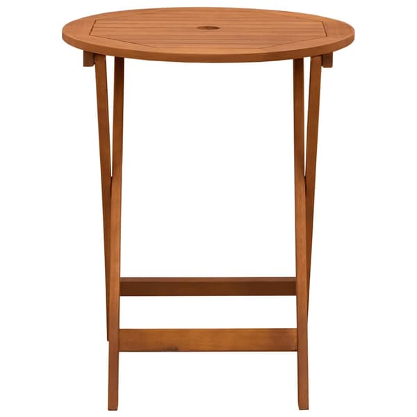vidaXL foldbart havebord Ø60x75 cm massivt eukalyptustræ