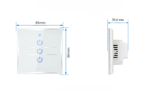 KS601 WiFi-lysafbryder 2-polet hvid