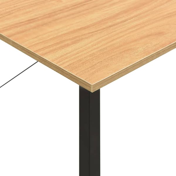 vidaXL computerbord sort og lys eg 80x40x72 cm MDF og metal