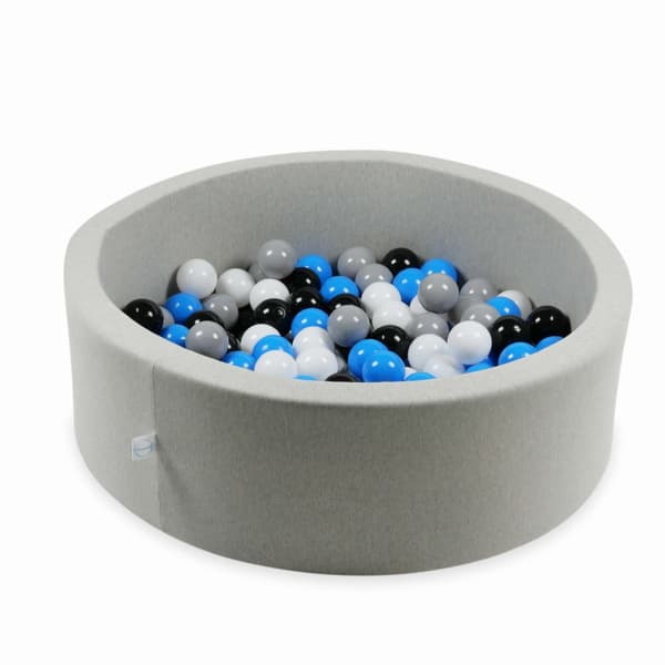 Legetøjskugler ø7cm 25 stk hvid, grå, blå, sort
