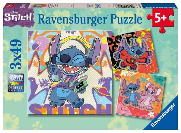 2D 3x49 Disney Stitch -palapeli lapsille