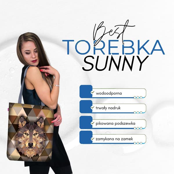 SUNNY kanvas taske - Ulv