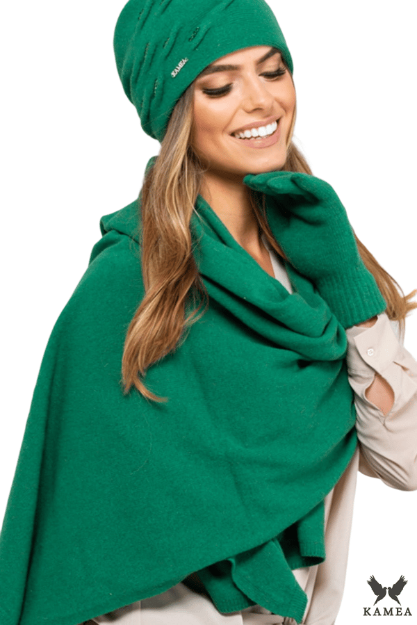 SCARF*01 dam vintergrön färg