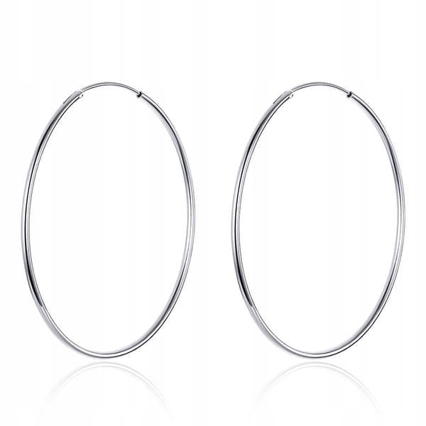 S925 sølv creoler 3 CM elegante sølv creoler