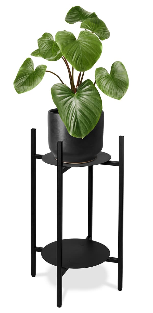 Samirin musta loft-tyylinen kukkateline