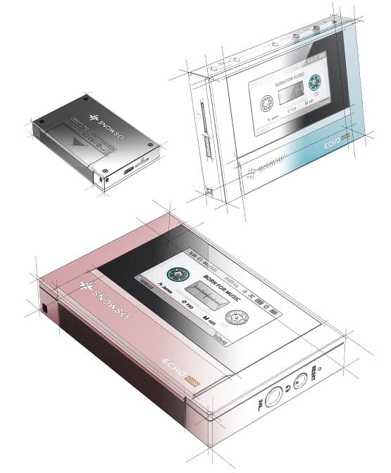 FiiO SNOWSKY ECHO MINI - BLÅ - Bärbar Hi-Res spelare