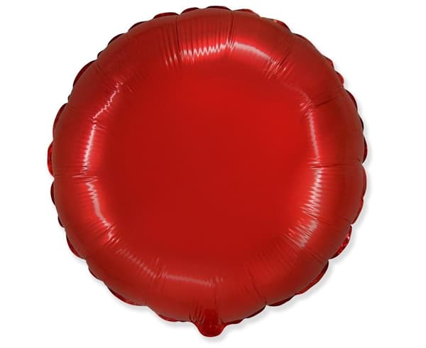 Folieballong 46cm rund röd