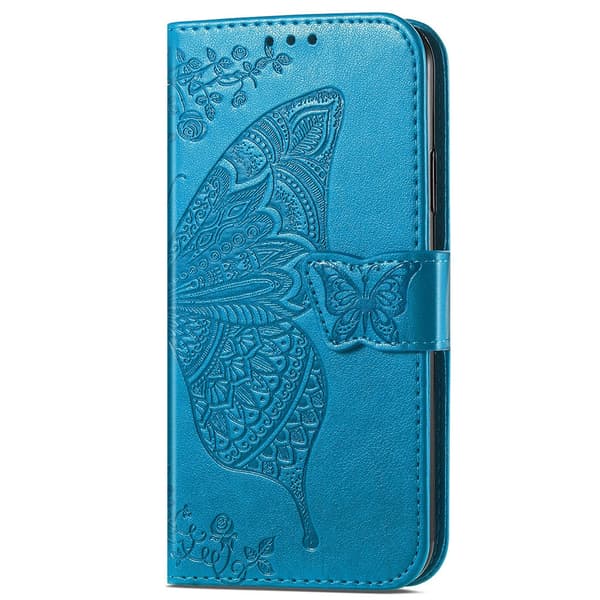 Flip-etui til Xiaomi 14T Pro, Butterfly, blå