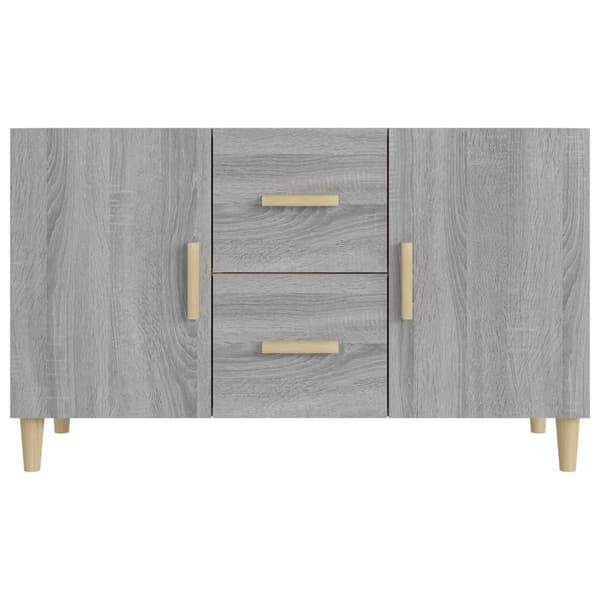 vidaXL kommode, grå Sonoma-eg, 100x36x60 cm, træbaseret materiale