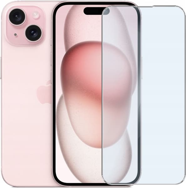 3x Härdat glas för Apple iPhone 15 9H glas | 3-pack