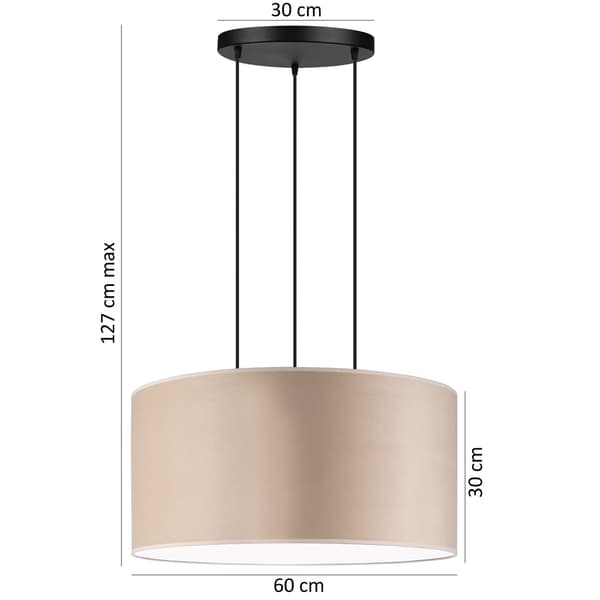 Tornado AXL1 valaisin, beige sametti, sekoitus