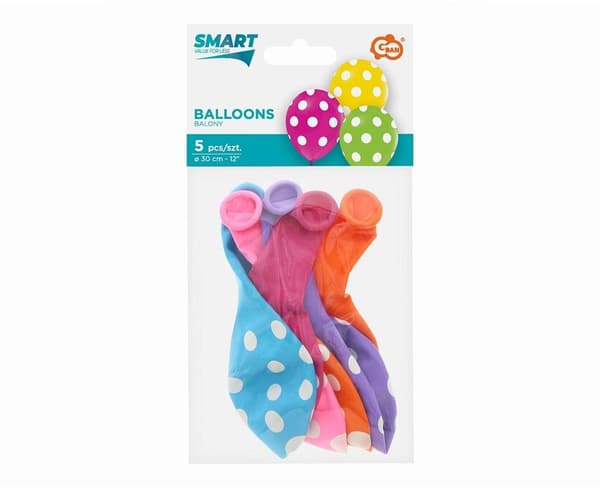 Pilkulliset ilmapallot 30 cm 5 kpl