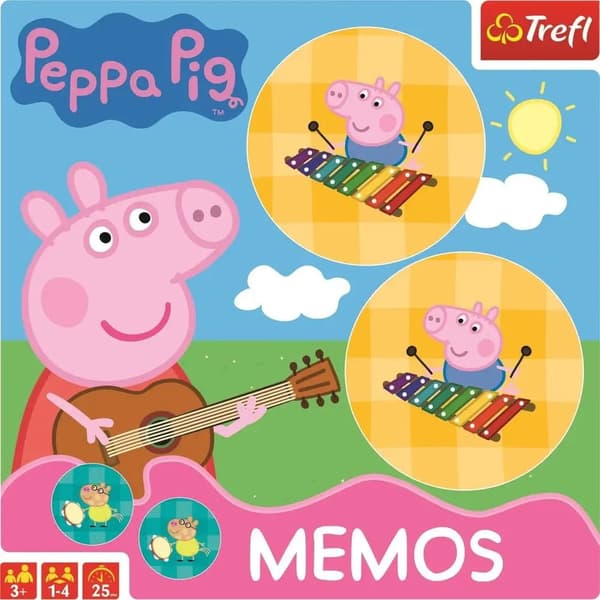 Peppa Pig MEMO brætspil. Notater Trefl