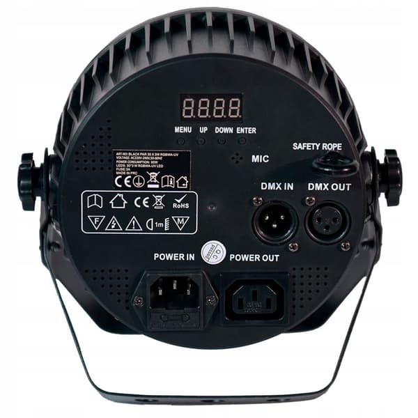 LIGHT4ME sort PAR 30x3W rgba-UV LED scenespotlight
