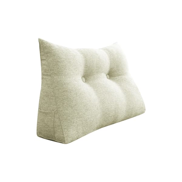 Triangulär läskudde - Vit Triangulär läskudde - Vit 160 cm
