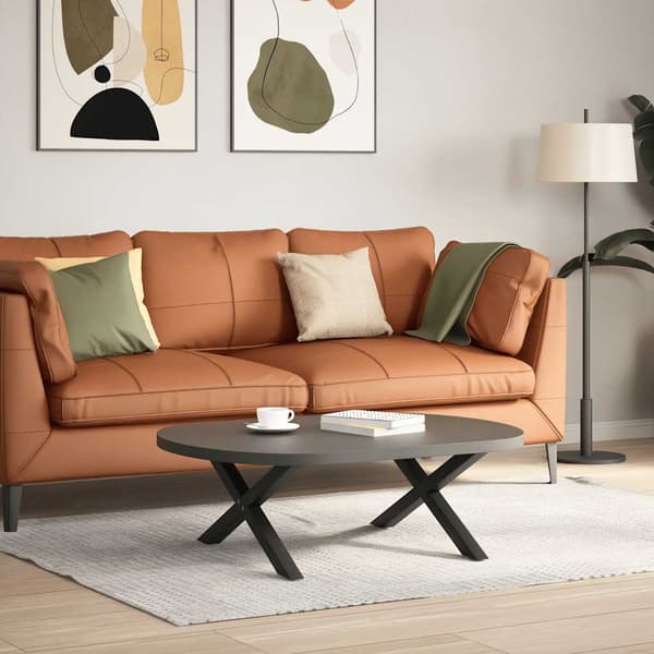vidaXL sofabordsben, 2 stk., sort, 70x(30-31) cm, stål