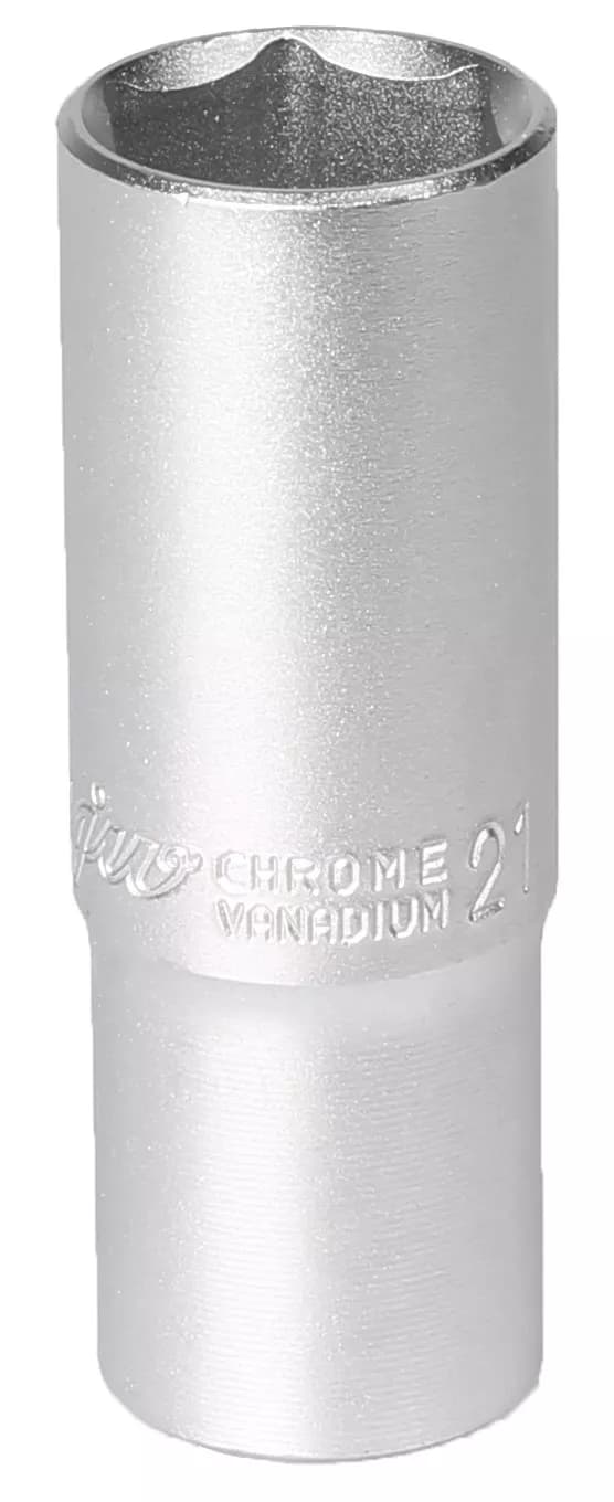 LANG TOPPENØGLE 1/2 TOMMER 6-VINKEL 21 MM FORKROMET CRV STÅL