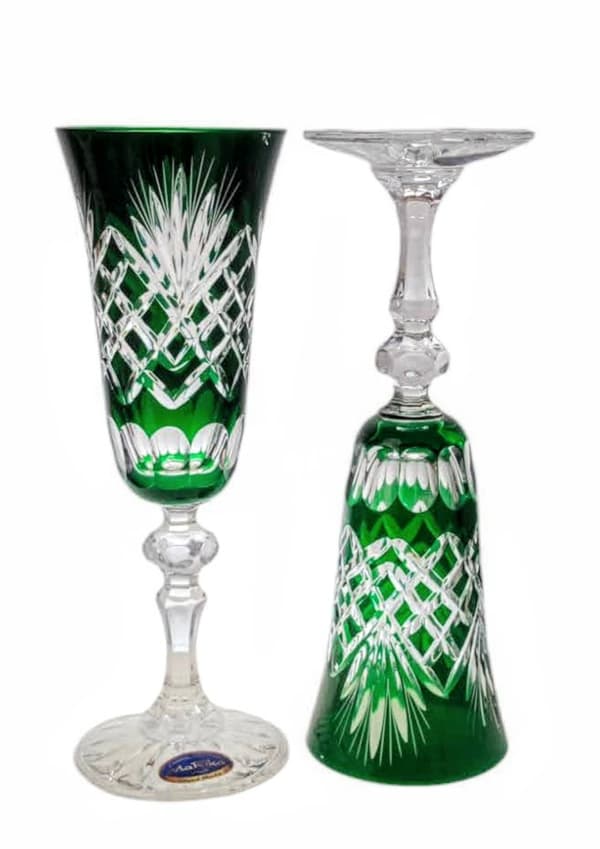 Smaragdkristall Champagneglas 150ml Ananas