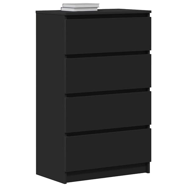 vidaXL kommode, sort, 60x35x98,5 cm, træbaseret materiale