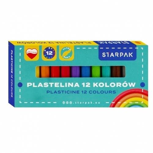 Plasticine 12 färger Skola