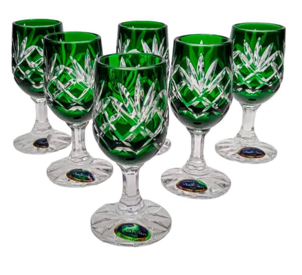 Smaragdkrystal vodkaglas 25ml Ananas