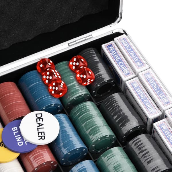vidaXL Pokerchipset, 600 delar, 4 g