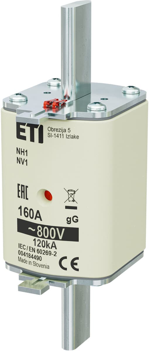 Sikringsindsats - NH1 gG 160A/800V - langsom