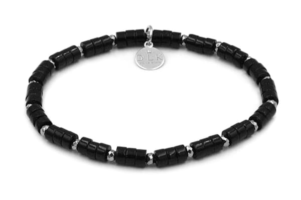 Armband med onyxer och silverhematiter