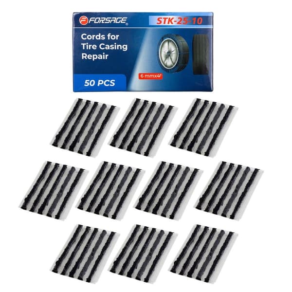 Dækreparationssnor sæt 50 stk. 6 mm
