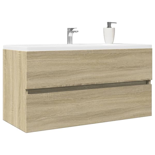 vidaXL håndvaskskab Sonoma eg 90x38,5x45 cm spånplade
