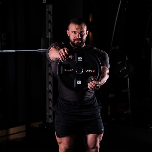 Polyuretan olympisk platta 15 kg TPC15 CPU HMS